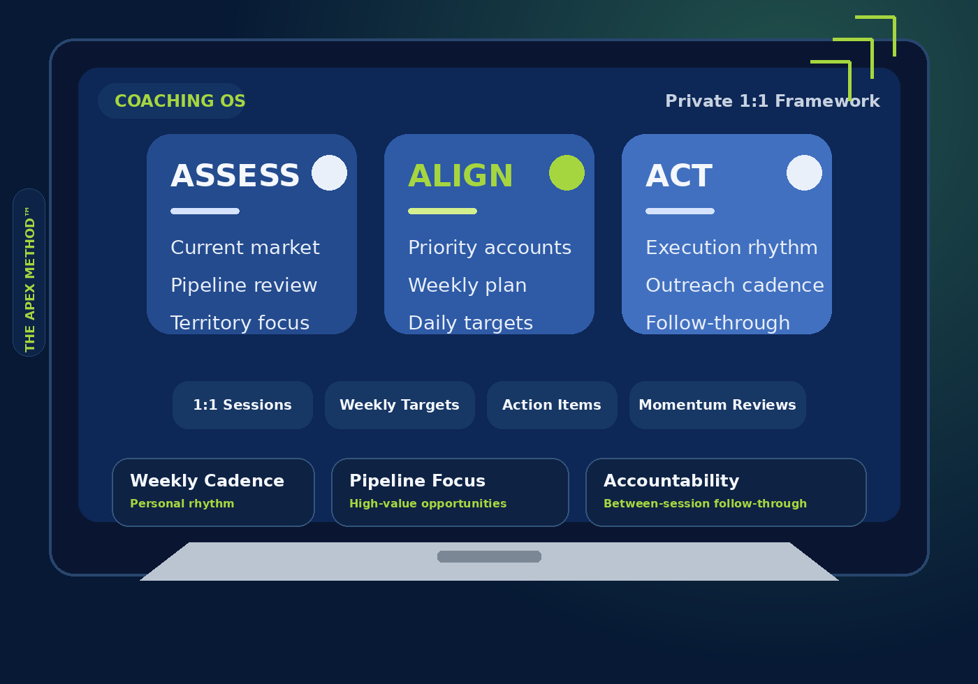 Branded Apex Method coaching framework visual